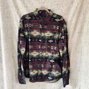 American Eagle Pattern Button Up